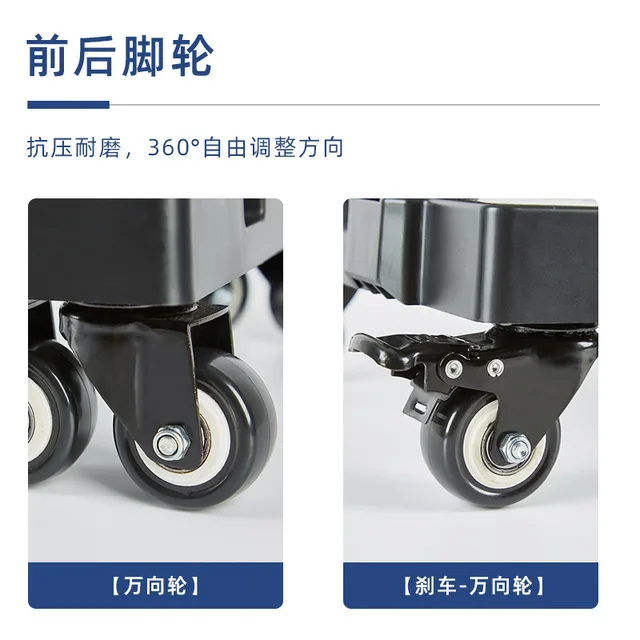 Hordozható Hatkerekű Hajtogató Poggyászkocsi Kollégiumi Háztartási Iroda Mozgó Műtárgy Univerzális Kerék Kocsi - Image 4