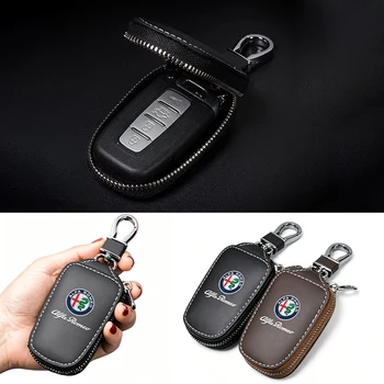 NOVITÀ Portachiavi per Auto Alfa Romeo Giulietta 159 Mito Giulia Stelvio 147, Custodia Protettiva per Chiavi, Portachiavi a Portafoglio