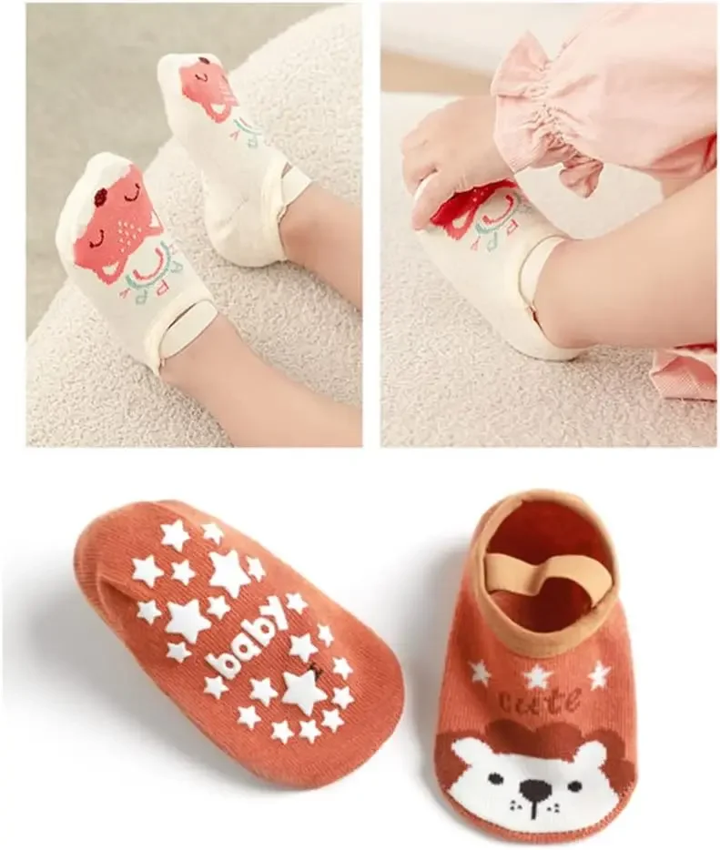 مجموعة جوارب أطفال أرضية مضادة للانزلاق (شرابات حا...