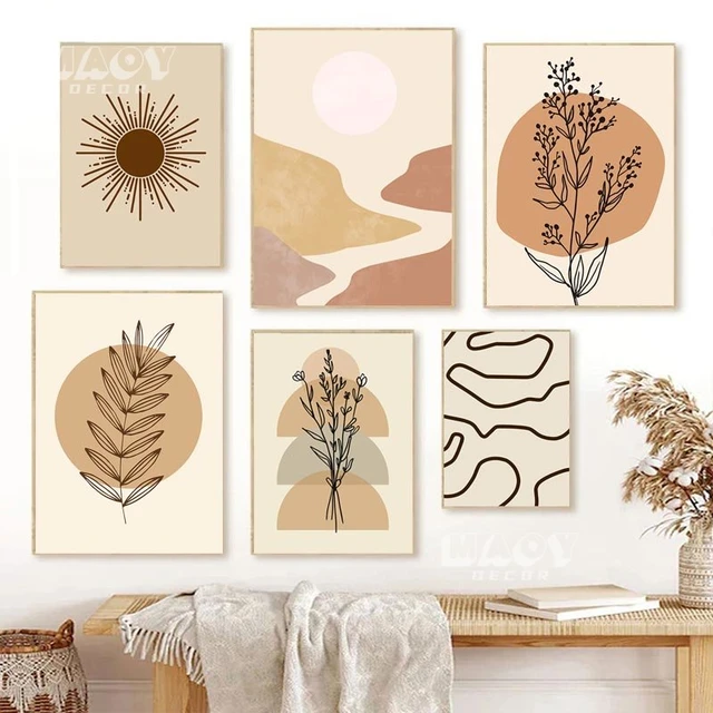 decoracion salon casa laminas decorativas pared cuadros Pinturas en lienzo  de líneas abstractas, carteles bohemios botánicos, pintura de paisaje  Matisse, arte de pared, imagen decorativa para habitación, Club - AliExpress