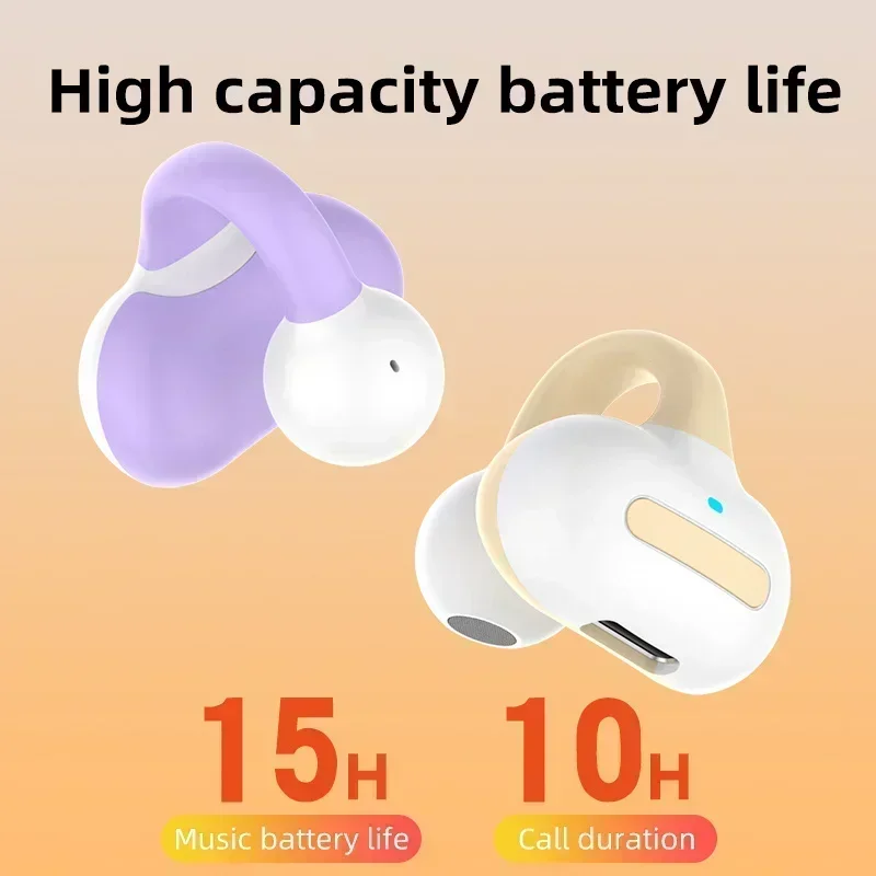 New Arrivals M-S8 Single Ear Clip Wireless Bluetooth 5.3 Bone Conduction Earphones with Mic HiFi Sound Quality Sports Headset