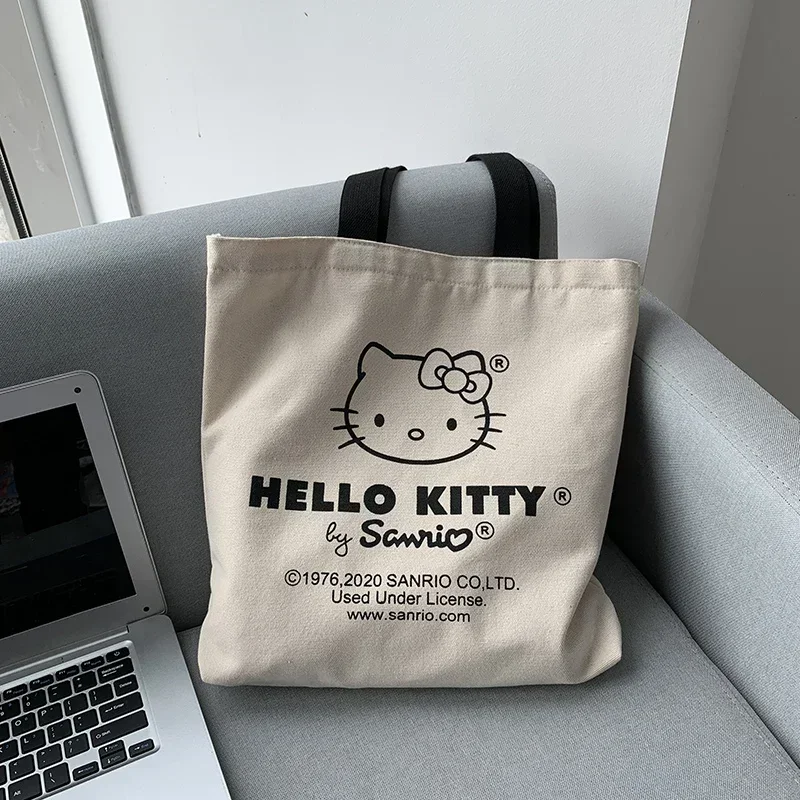Shoulder Bag Ladies Handbag Canvas Bag Travel Bag Disney Women Cute Hello Kitty Canvas Tote Bag Femme Shopping Shoulder Bags Travel Tote Luxury Designer Handbags Handiness
