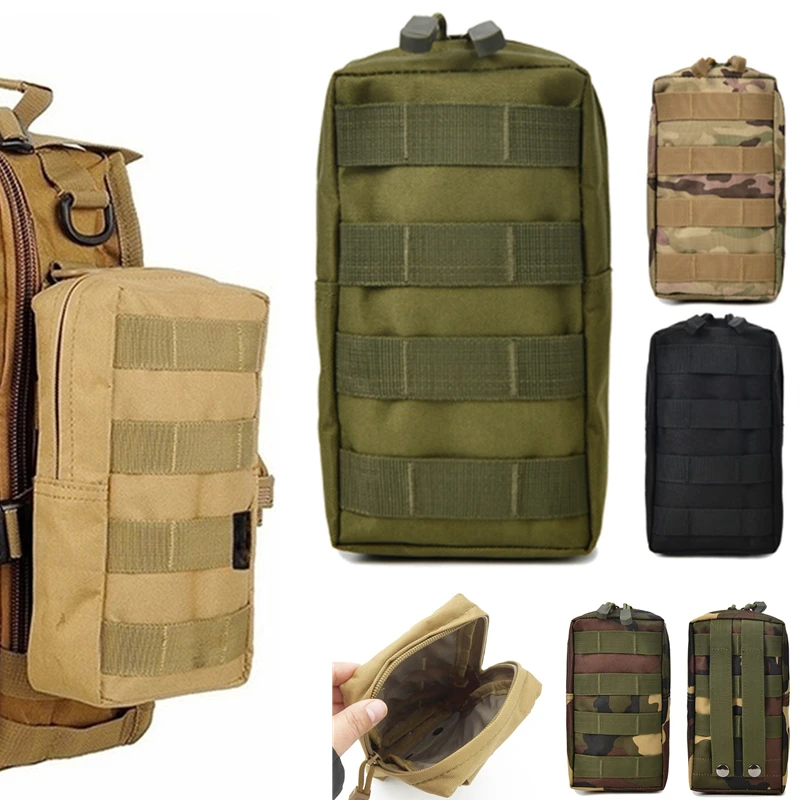 

Men Tactical Molle Pouch Belt Waist Pack Bag Small Phone Pocket Waist Pack Running Pouch Travel Camping Bags Soft Back
