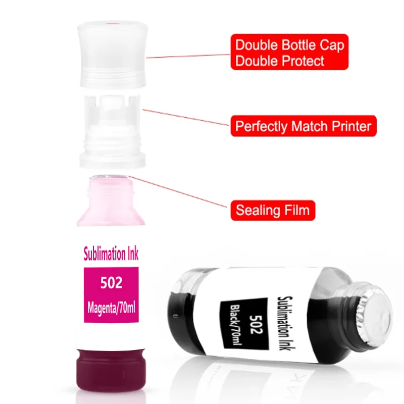 T502 502 Sublimation ink for Epson L3150 ET-2720 ET-2760 2800 ET-4760 ET2400 L3110 L4150 L4160 L4167 L4168 L5190 L6160 printer dye ink kit ink refill kit ink cartridge refill kit