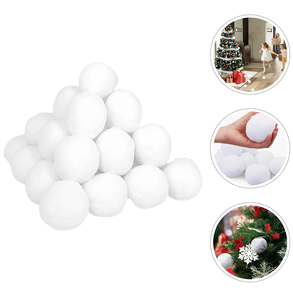 

5cm Realistic Fake Soft Snowball Indoor Snowball Game Fight Props Christmas Tree Hanging Ornaments Fun Winter Decoration