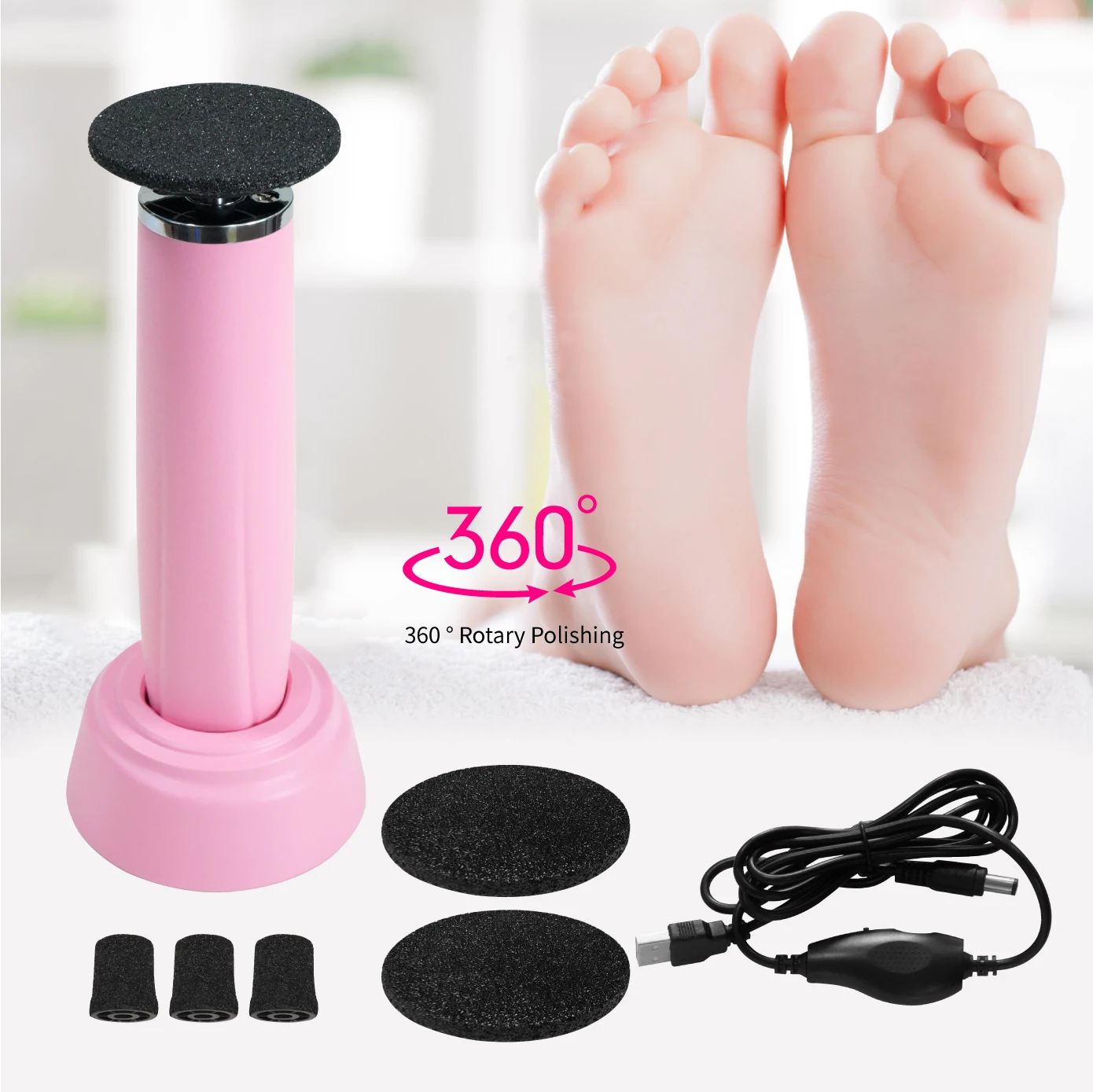 Disposable Foot Mask Electric Dead Skin Remover Foot File and Pedicure Tool Electric Foot Grinder for Grinding and Callus Removal with Adjustable Speed Pedicure Machine Replacement Sandpaper Suitable for Removing Dead Skin on Soles Hard Calluses