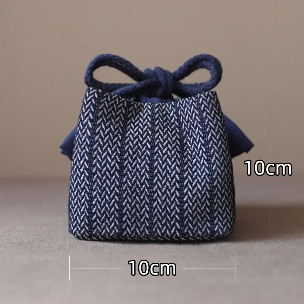 Chinese Style Teapot Cup Cotton Protect Cloth Bags Breakage-proof Denim Travel Teaware Storage Bag Portable Practical