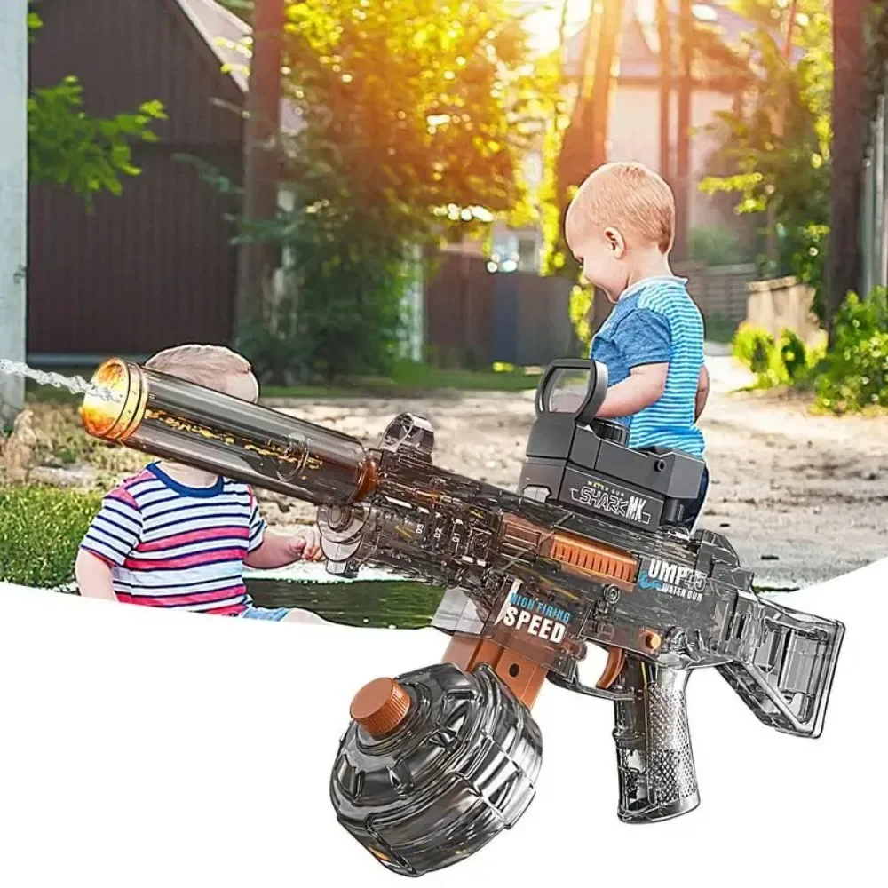 Elektryczny pistolet na wodę z efektem płomienia do zabawy w basenie_voghion.com
