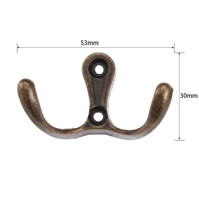 2pcs Antique bronze/Gold Wall Mounted double Hook 53*30mm Towel