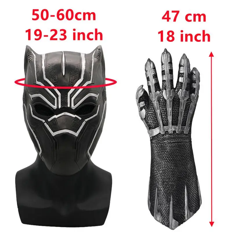 Masque en Latex Marvel Smile Hero, Panthère Noire T'Challa Cosplay, Casque  à Griffes avec Accessoires de Costume de ixd'Halloween - AliExpress