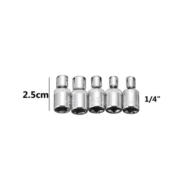 1/2" Drive Star Torx Shallow Female E Sockets E10 - E24 9pc Set - Foto 4