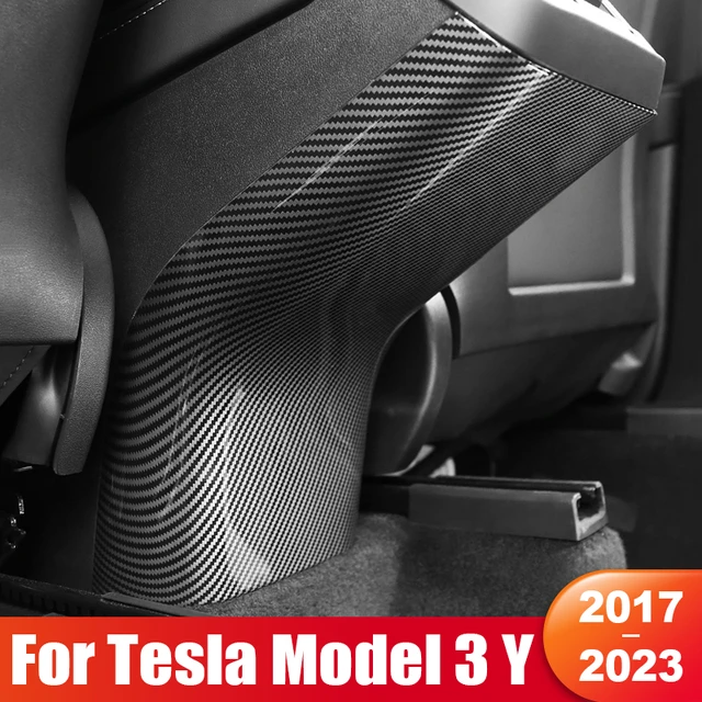 Tesla Model Y & 3 Carbon Fiber Rear Air Vent Lower Kick Cover