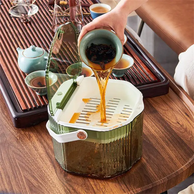 

Upper And Lower Double Layer Garbage Can Tea Residue Separation Tea Bucket Drain Bucket Filter Tea Residue Tea Residue Bucket