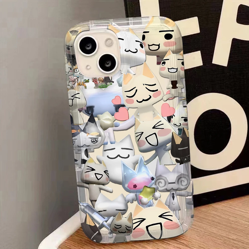 Adorable Clear Back Cat Design Phone Case