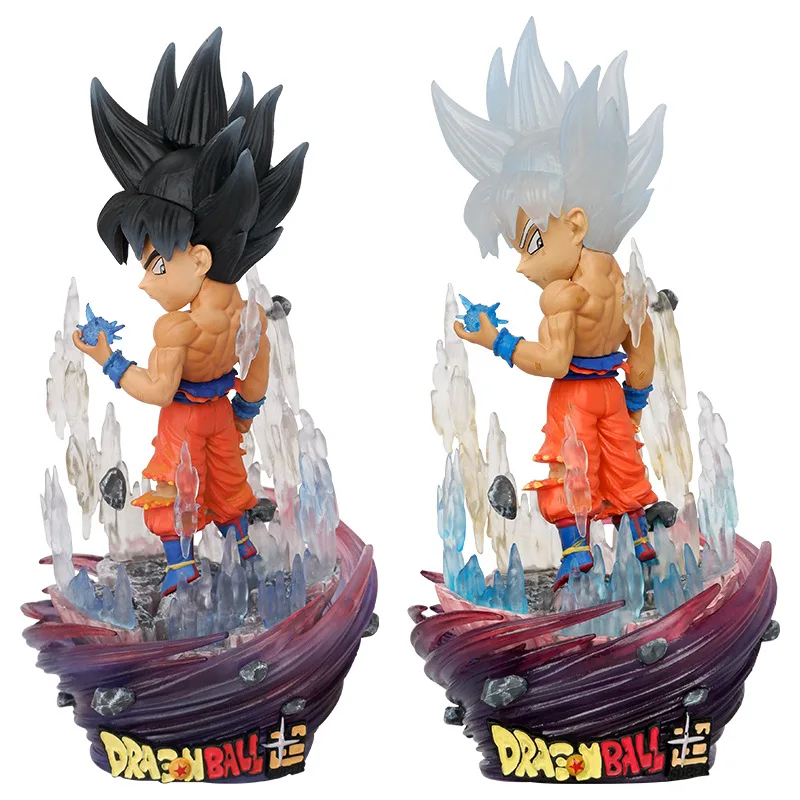 Anime Figure Dragon Ball Z Super Saiyan Ultra Instinct Goku Broly Vegeta Action Figures Lde Light Model Statue Toys Decoration