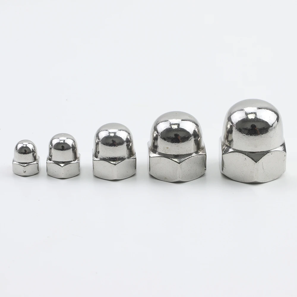 Hex Nut Acorn Nut Crown Dome Cap Nut Blind for Bolts M3 M4 M5 M6 M8 M10 M12 M14 M16 304 201 Stainless Steel DIN1587 hexagon nuts