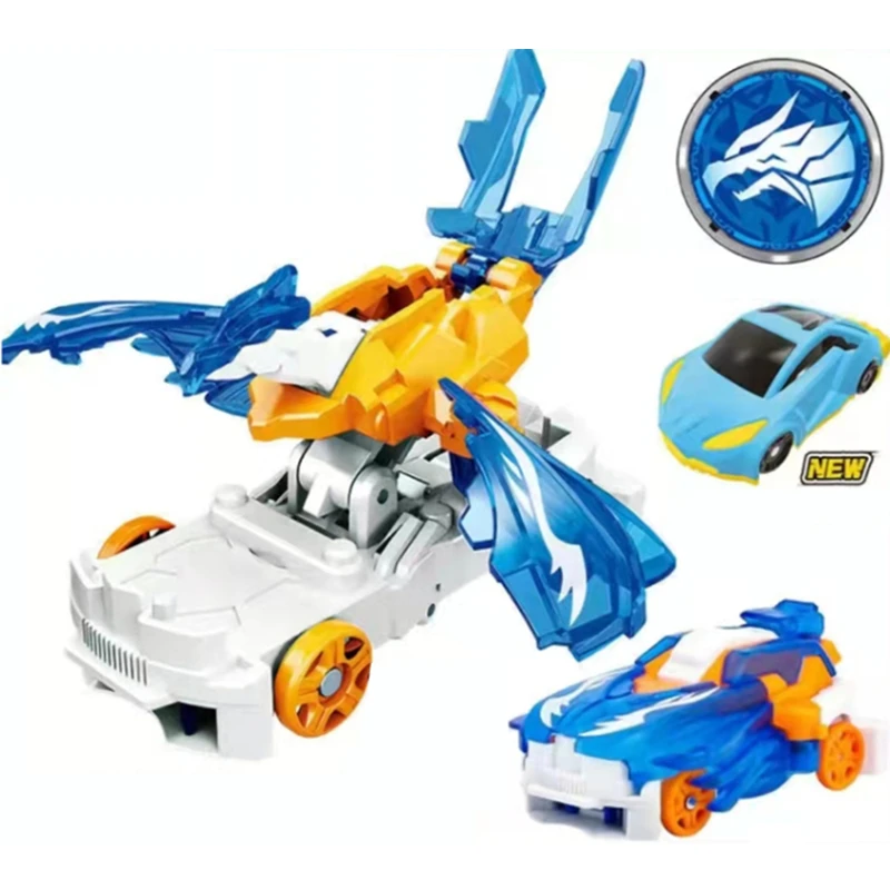 Screechers Wild Violence Transformation Anime Action Figure Robot Burst Deformation Car Beast 360ยฐ Flip Capture Chip Kids Toys