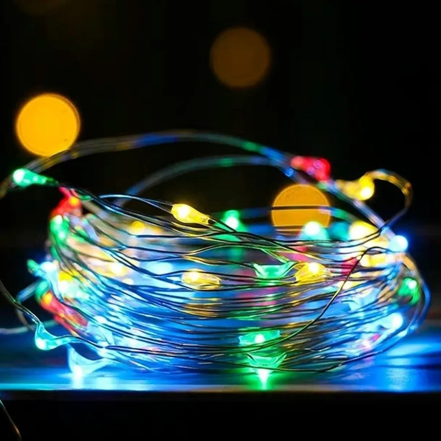 Waterproof USB LED Fairy String Lights - Copper Wire Garland for Outdoor & Indoor Decor