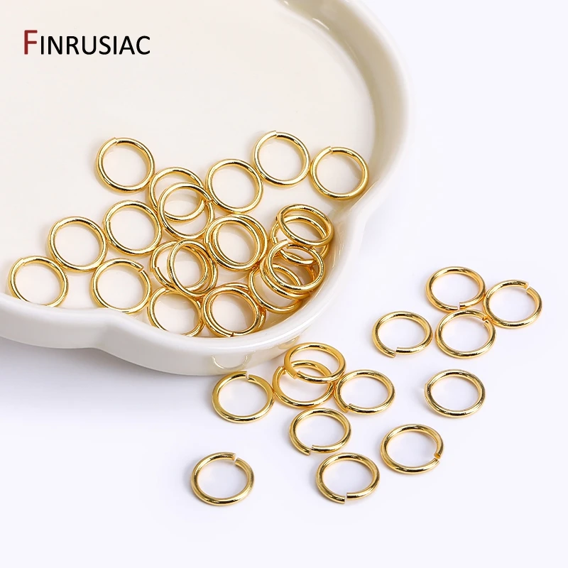 18 Karat vergoldete Biegeringe für die Schmuckherstellung, offene Verbindungsringe aus Messing für DIY-Schmuckzubehör im Großhandel