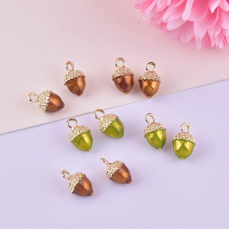 

10 шт., металлические подвески в виде сосновой гайки, 9 х14 мм