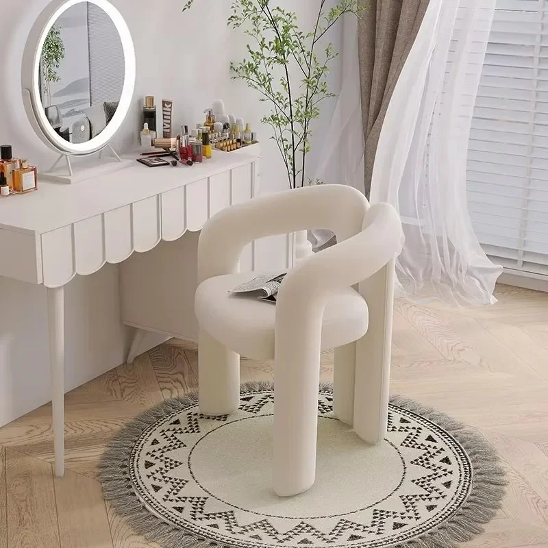 Makeup chair backrest chair cream style girls bedroom high-end nail art clothing store home dining table and chairs