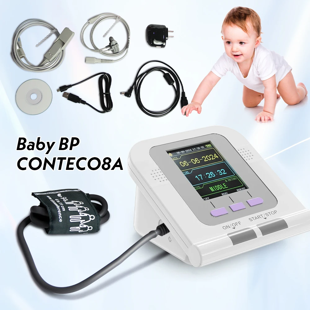 Blood Pressure Monitor Pediatric CONTEC08A Digital NIBP Software Sphygmomanometer Choosable Neonate Cuff OR SpO2 Probe