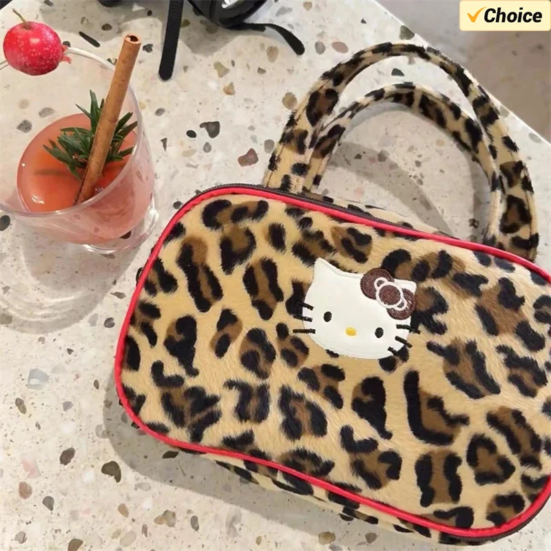 Sanrio-Hello-Kitty-Leopard-Print-Makeup-Bag-Women-Zipper-Cosmetic ...