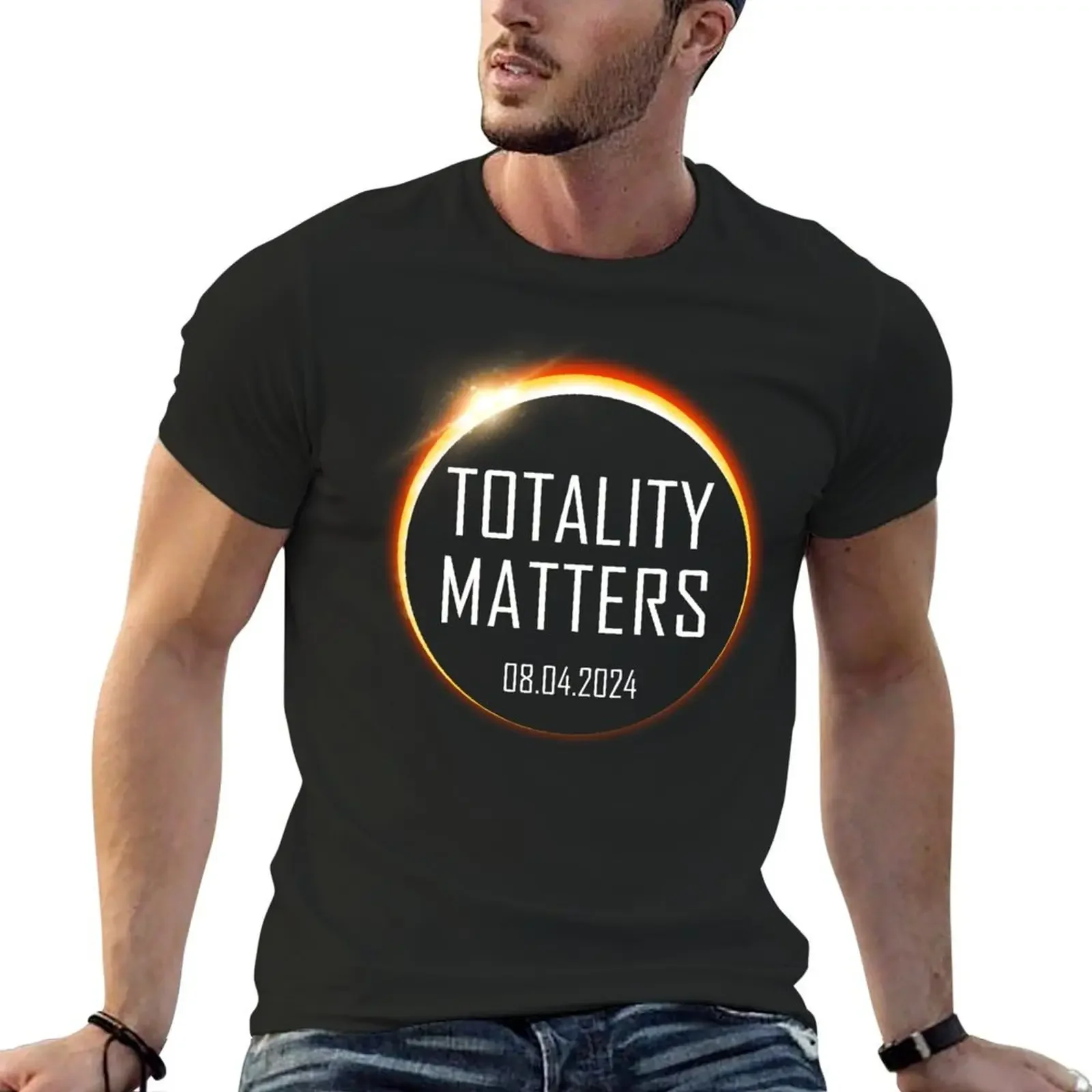 America Total Solar Eclipse 2024 Totality Matters Men T-shirt plus size tops summer tops graphics oversized t shirt for men