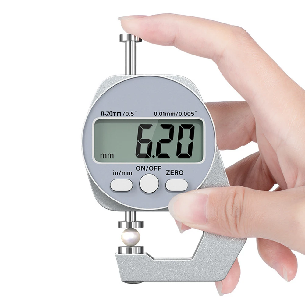 Description Picture 2 of item0-20mm Digital Display Thickness Gauge Electronic Thickness Meter Flat Head Pointed Elbow Width Measuring Instruments