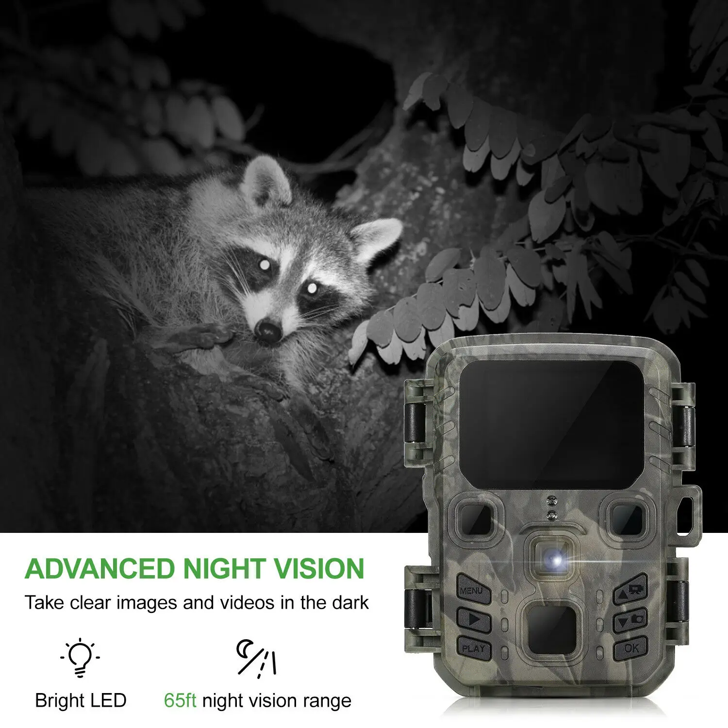 Hunting Trail Camera 20MP 1080P Outdoor Wildlife Cameras Scouting Surveillance Mini301 Night Vision Photo Trap with PIR Sensor