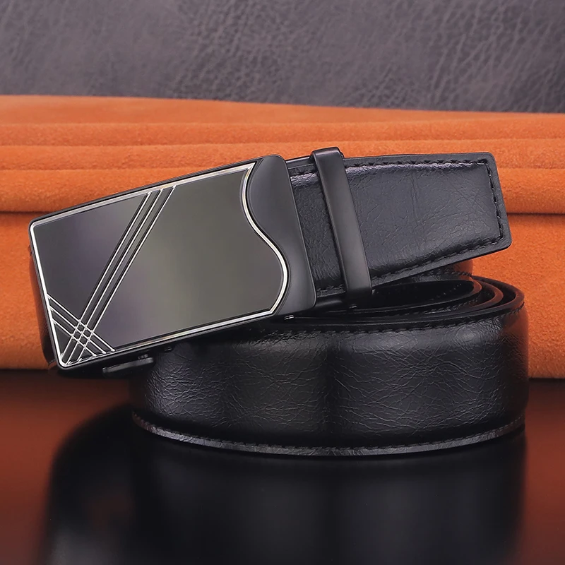 

Luxury belts men balck Automatic Buckle fashion genuine leather famous brand high quality young male Casual cintos masculinos