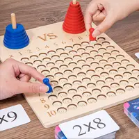 Wooden Math Multiplication Board Montessori Counting Toy Kids Early Learning Educational Toys Interactive Game for Children Gift 1