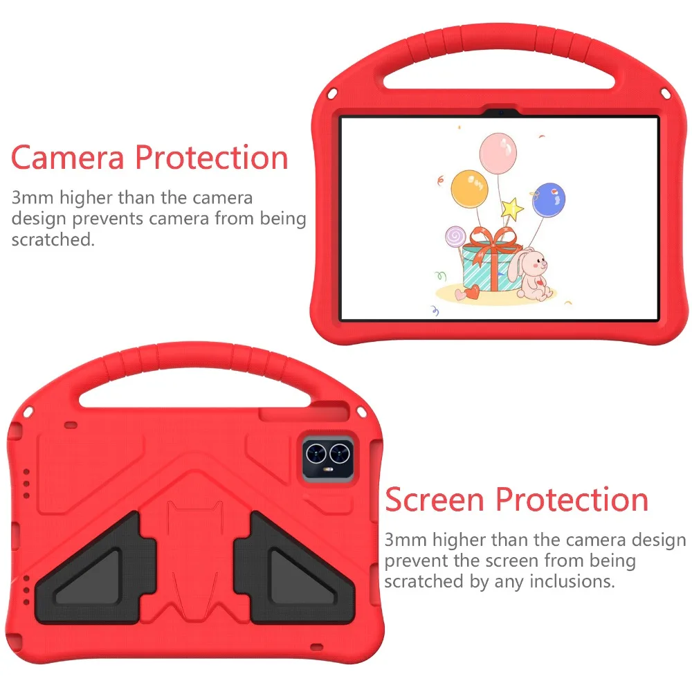 Kids Safety Shockproof EVA Foam Tablet Case with Rear Kickstand - Portable Cover