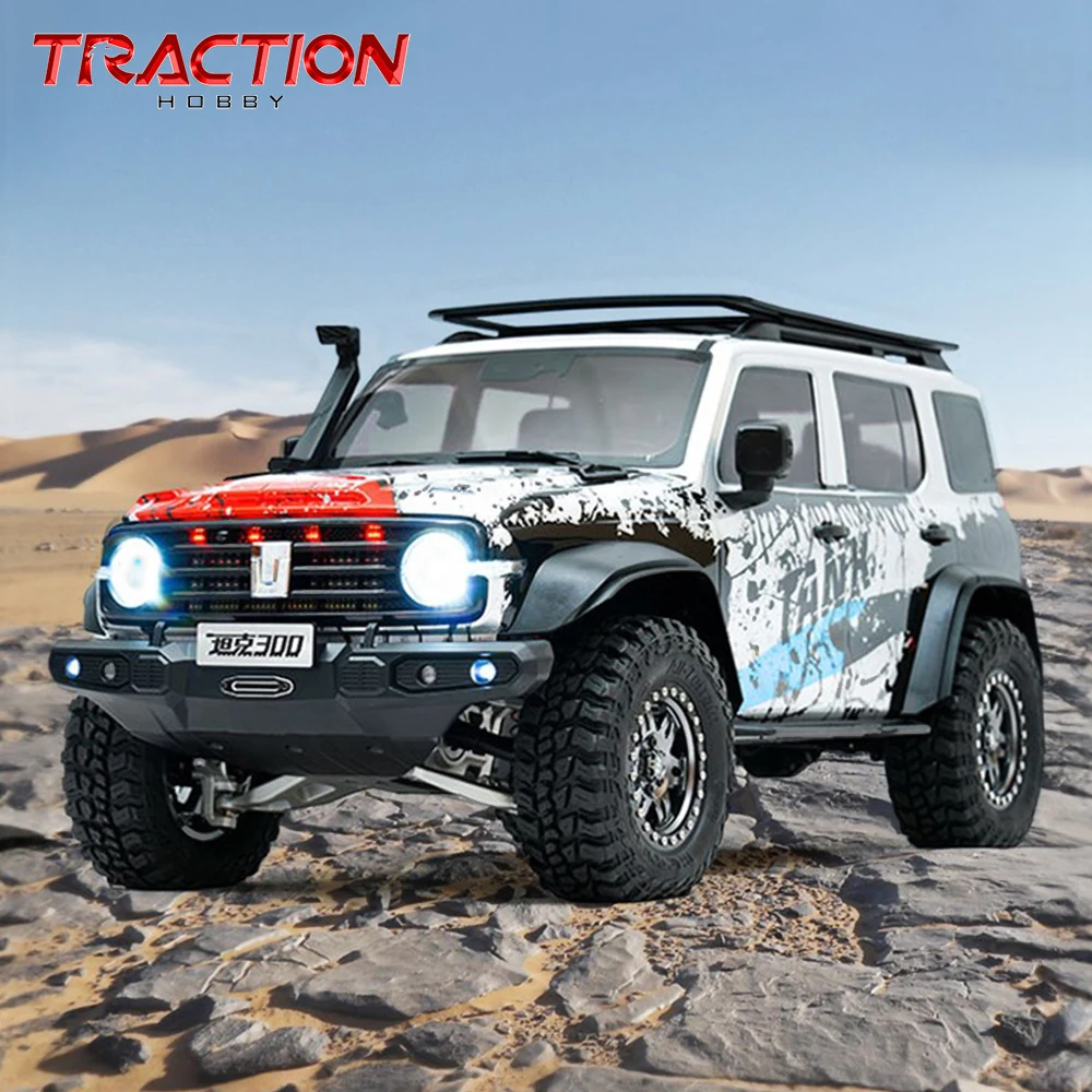 트랙션 취미 KM 1:8 탱크 300 3 주년 에디션, 2.4GHz RTR 1/8 RC 전기 리모컨 모델 자동차, 오프로드 크롤러