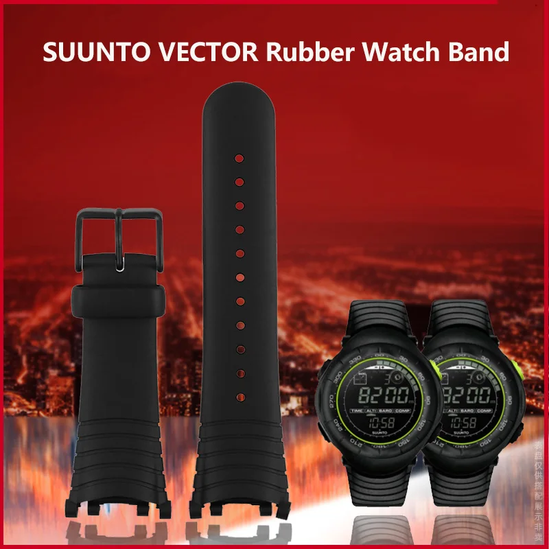 For SUUNTO Core VECTOR Series Watch band High Quality Silicone Bracelet Waterproof outdoors Men Rubber Strap Accessories 29*20MM