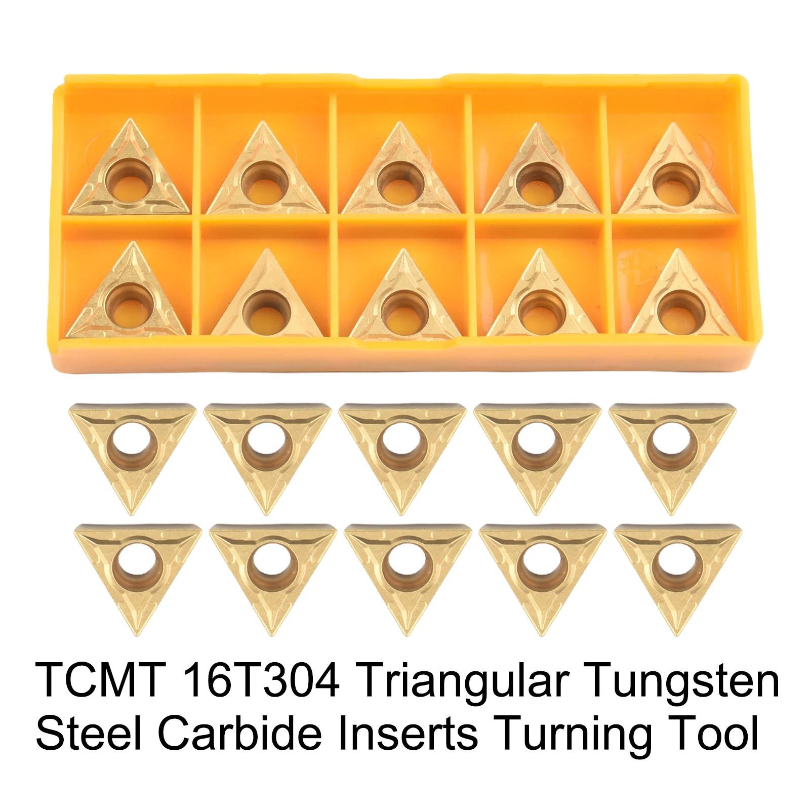 

Tungsten Carbide Inserts CNC Blade CNC Blade Tungsten Steel For 1/2\" Lathe Turning Tool High Strength CNC Blade New
