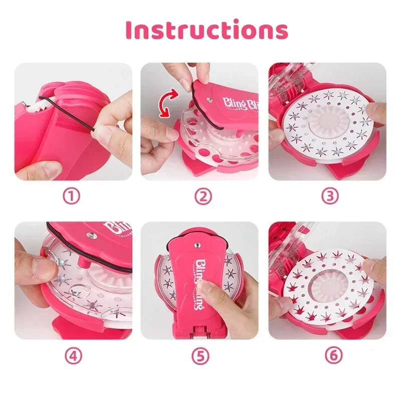 180/360 Hair Gems Bling Deluxe Set Toy Makeup Play Glass Crystal Rhinestone Decoration DIY Girls Hair Design Shoes Sticker Gift,hair accessories