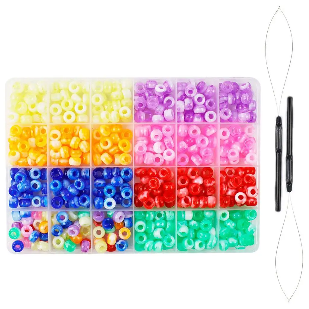 480Pcs Hair Beads Beauty Supplies 8mm for Photography Men Women