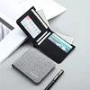 New Style Mini Thin Men Wallet Card Holder Portable Simple Men'S Purse Coin Pouch Card Holder Short Canvas Money Bag Card Case 2