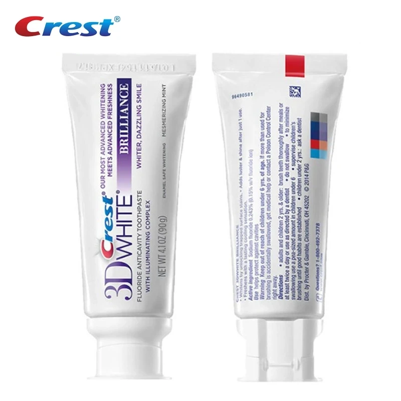 Crest 3D White Toothpaste 90g Stain Removal Whitening Advanced Fluoride Anticavity Complex Oral Hygiene Squeeze Tooth Paste teeth whitening product teeth whitening essence teeth health product