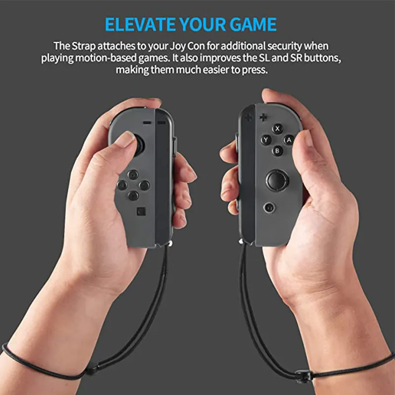 1 Pair Handle Lanyard Joy-Con Double Handle Non Slip Wrist Strap for Switch Joy-Con Controller