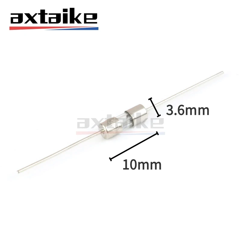 20PCS 3&times;10mm 3.6*10mm FUES 250V T / F F100mA 0.1A 0.5A 1A 2A 3A 3.15A 4A 5A 6.3A 8A 10A 15A Time-lag Fast-acting Fuse Lead Wire car fuses