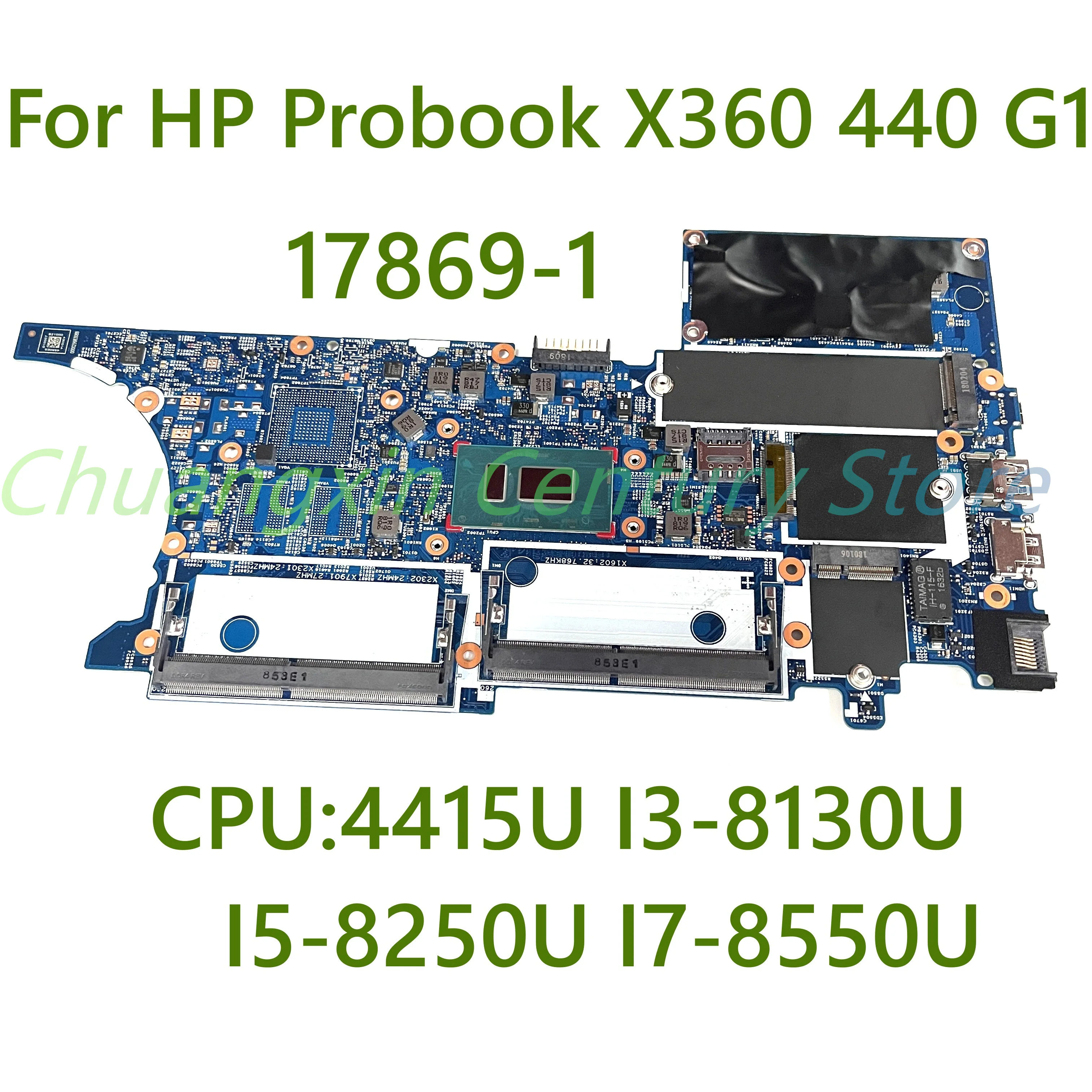 

For HP Probook X360 440 G1 Laptop motherboard 17869-1 with CPU 4415U I3-8130U I5-8250U I7-8550U 100% Tested Fully Work