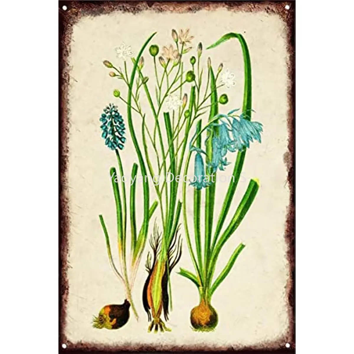 

Botanical Vintage Metal Tin Sign Gift Wall Decor For Home Gate Garden Bars Restaurants Cafes Classroom KitchenBathroomWallDecor