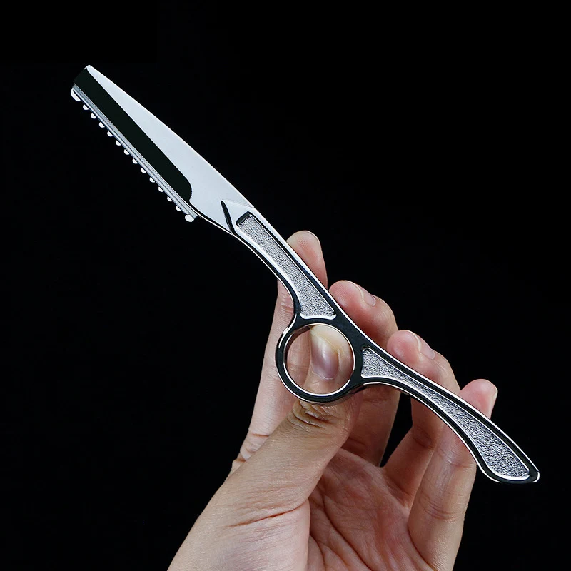 

Salon Sharp Barber Razor Blade Hair Razors Cut Hair Cutting Fine Thinning Trimming Zinc Alloy Shaving Knife Hairdresser Tools