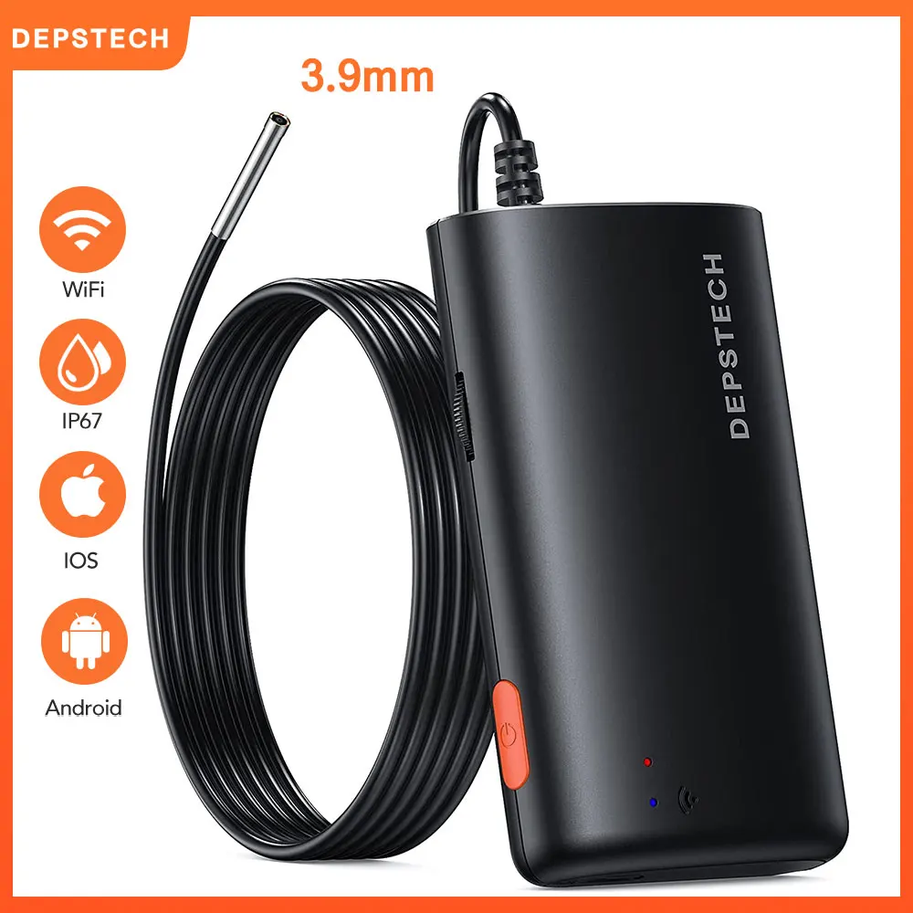 DEPSTECH WF070 Endoscope Camera 3.9mm 1080P HD WiFi Endoscopic for Car