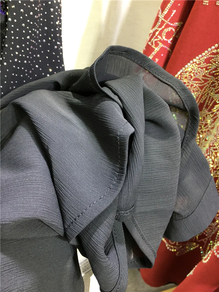Fashion 2024 Summer New Rhinestone Shirts Women's Lapel Full Diamond Beaded Sequins Loose Chiffon Shirt Shiny Long Sleeve Shirts