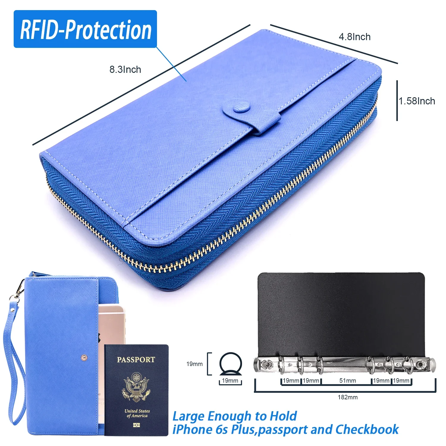 Fashion Wallet Women Purse Long Purse Coin Case Passport Bag  women Credit Card Holder Multi-functional Creative Mobile Wallets 2