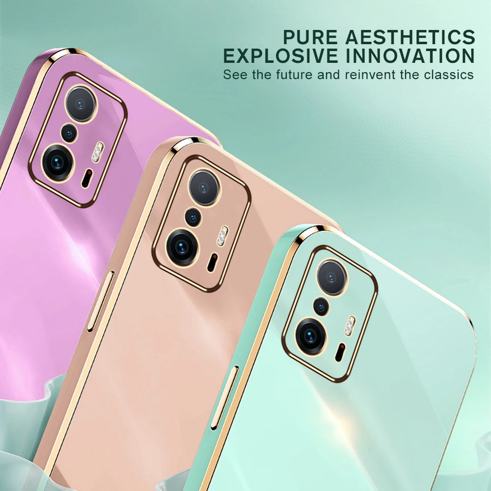 Shockproof Plating Texture Phone Case For Xiaomi 11t Pro_voghion.com