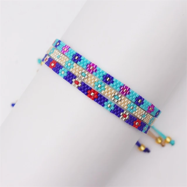 Beaded Flower Bracelet, Bead Flower Pattern Tutorial, Beadweaving Tutorial,  Easy Simple Bead Patterns, Bead Weaving Bracelet Pattern P-00167 - Etsy  Denmark